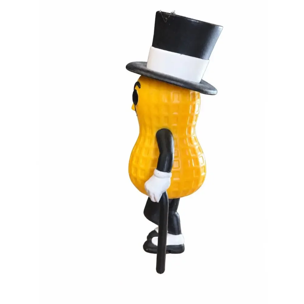 Mr. Peanut Planters Collectible Figure Top Hat Monocle Cane Yellow Black